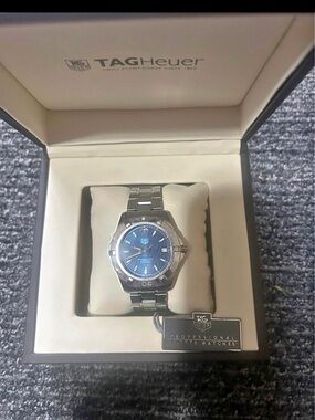 TAG Heuer Silver Bracelet Watch with Blue Dial authentic